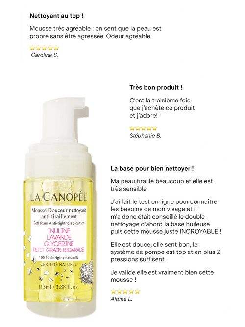 Mousse Douceur nettoyant anti-tiraillement SC