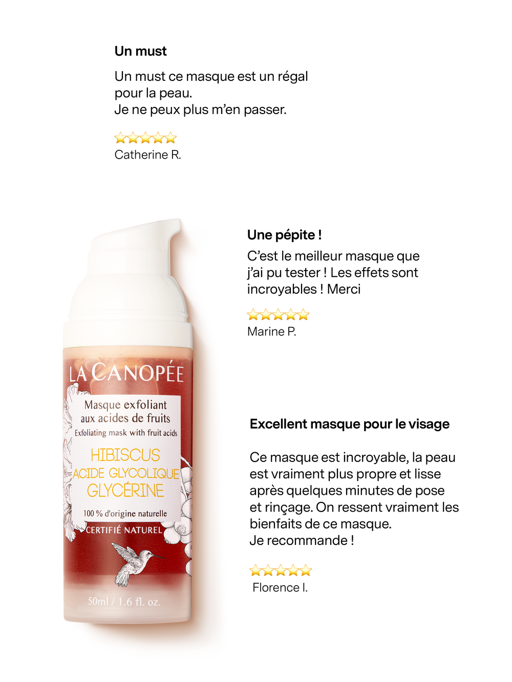 Masque exfoliant aux acides de fruits