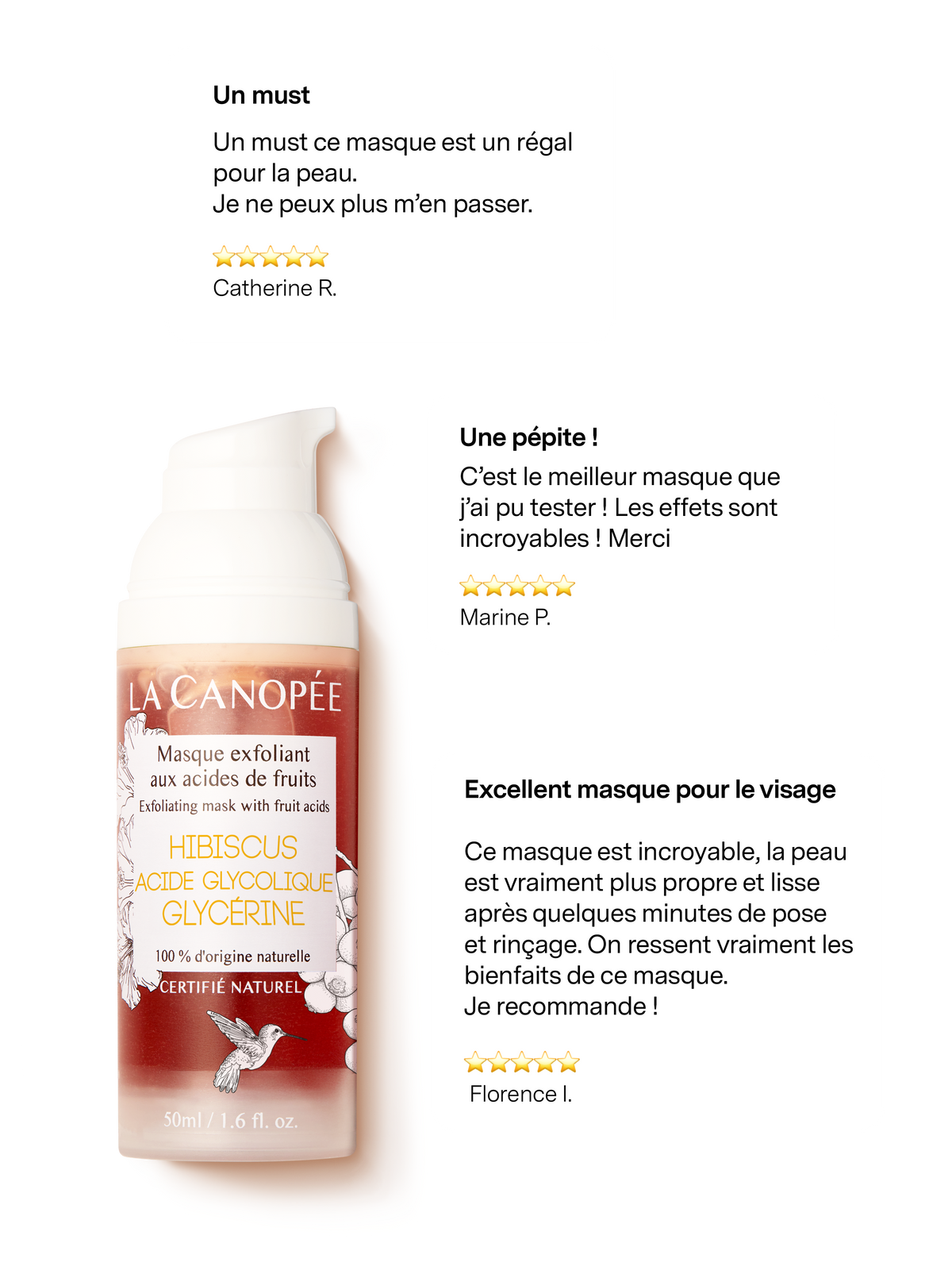 Masque exfoliant aux acides de fruits