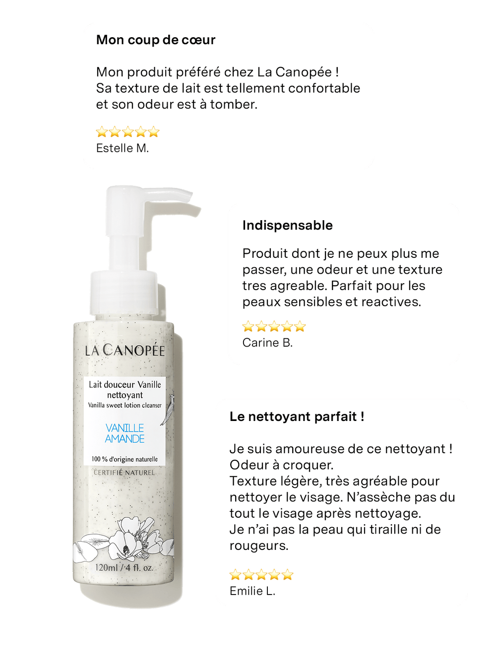 Lait douceur Vanille nettoyant