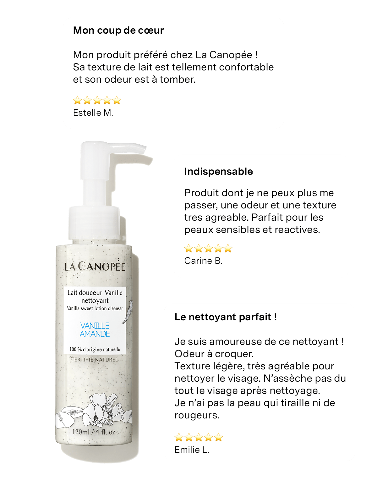 Lait douceur Vanille nettoyant
