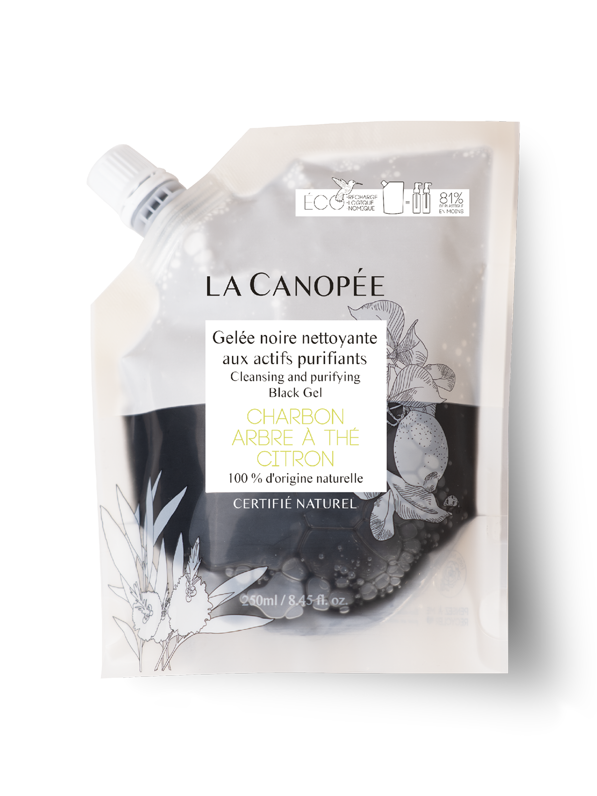 Gelée noire nettoyante aux actifs purifiants