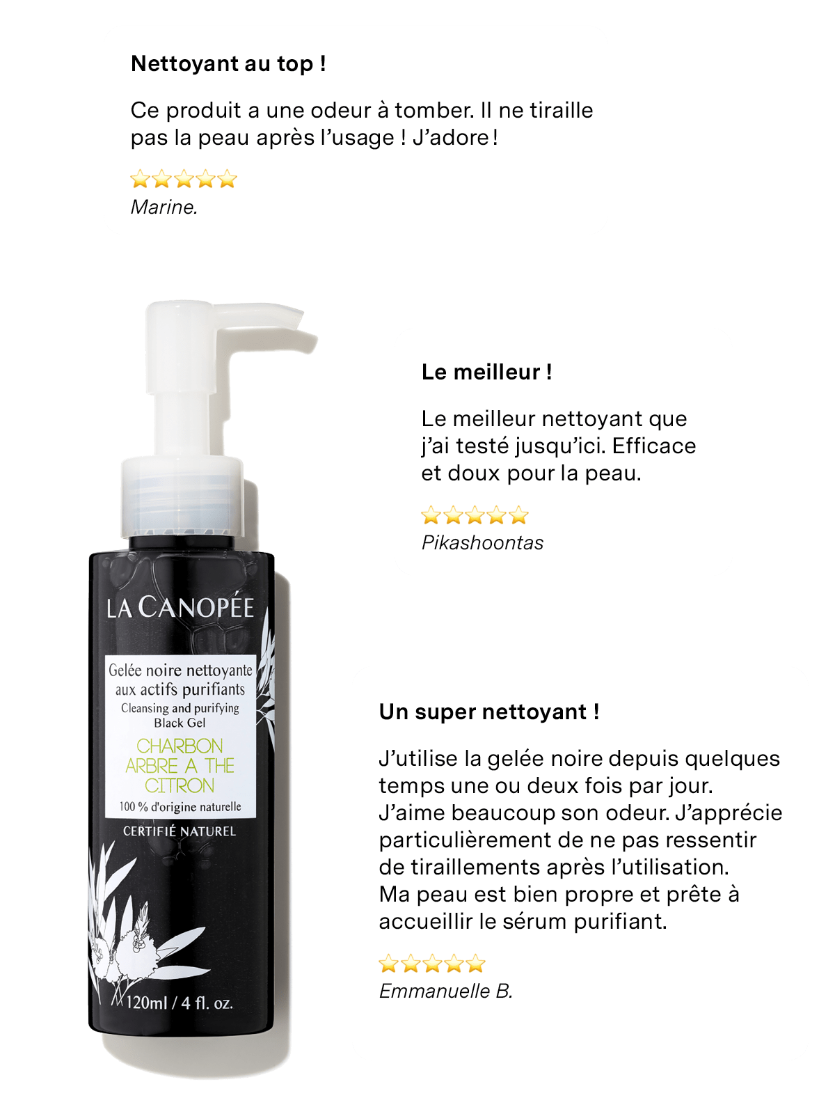Gelée noire nettoyante aux actifs purifiants SC