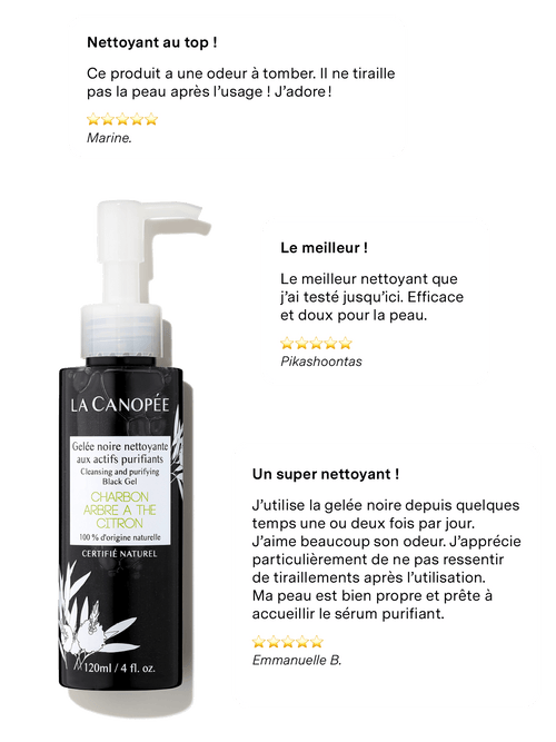 Gelée noire nettoyante aux actifs purifiants SC