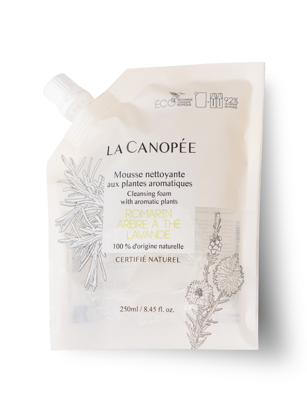Mousse nettoyante aux plantes aromatiques