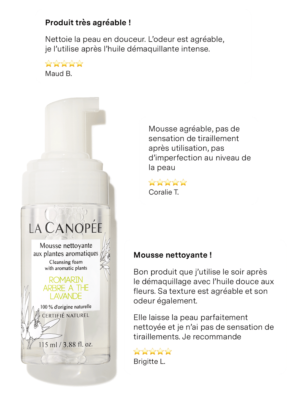 Mousse nettoyante aux plantes aromatiques SC