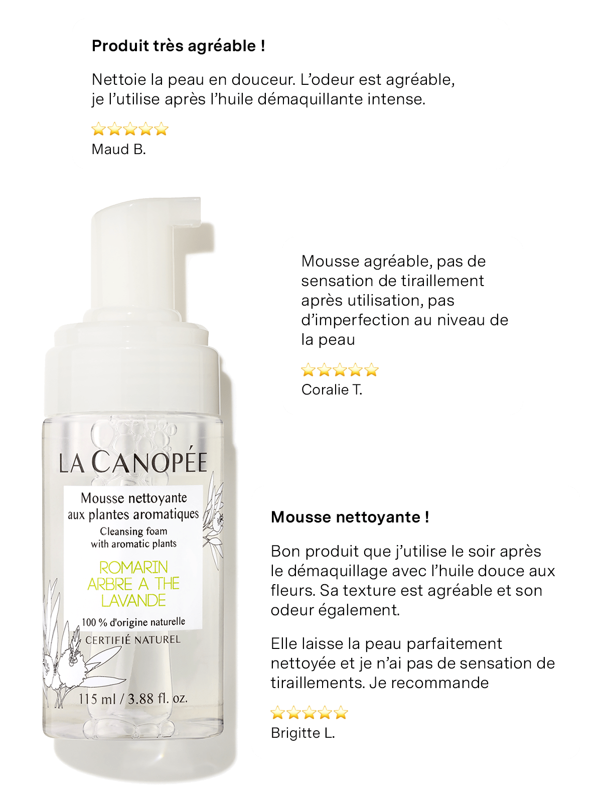 Mousse nettoyante aux plantes aromatiques SC
