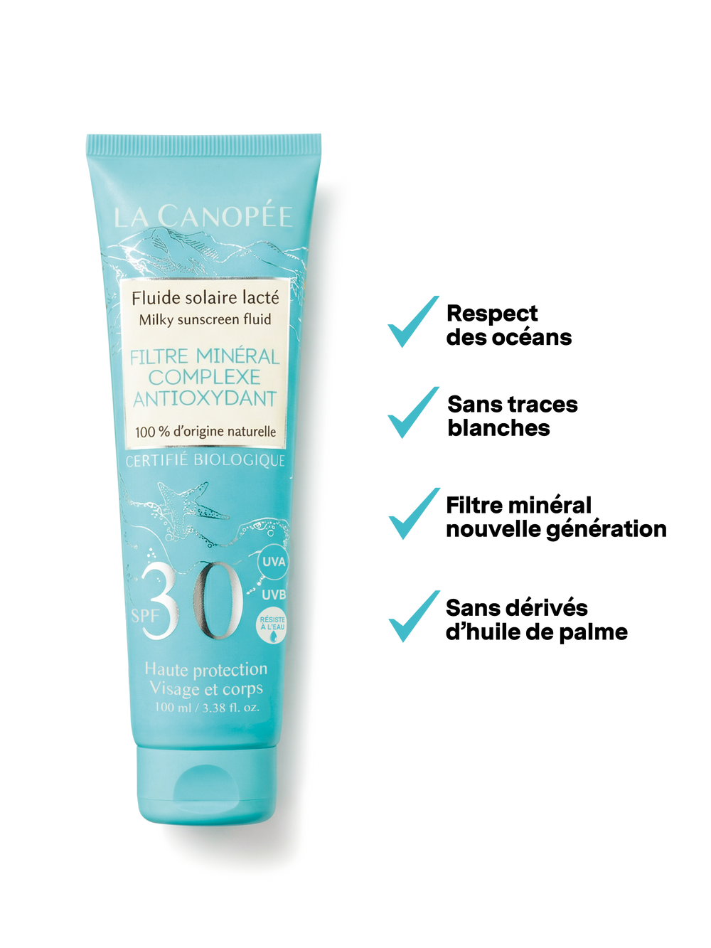 Fluide solaire lacté SPF30