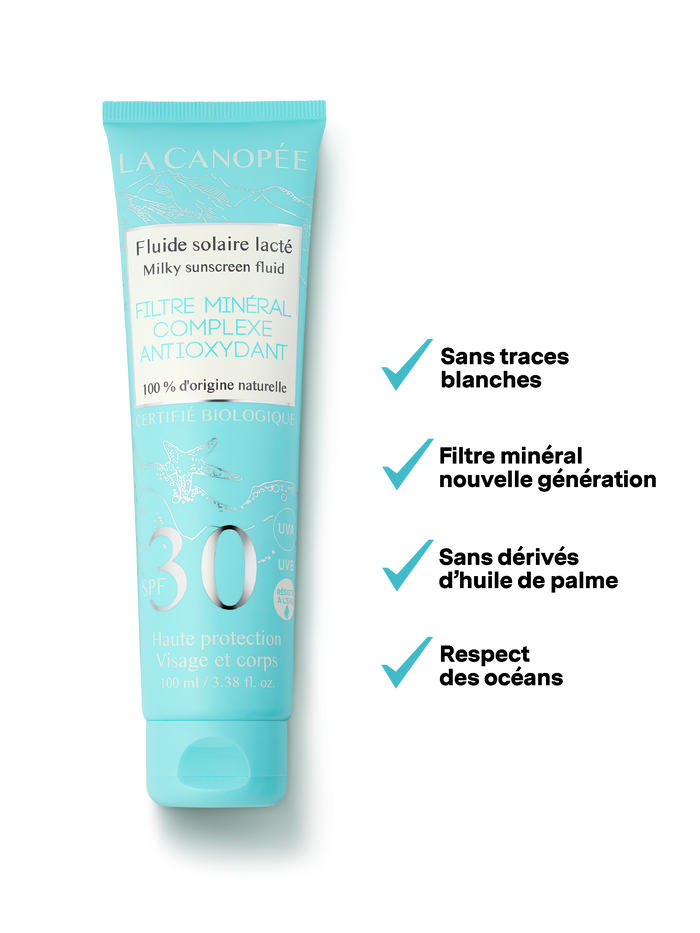 Fluide solaire lacté SPF30