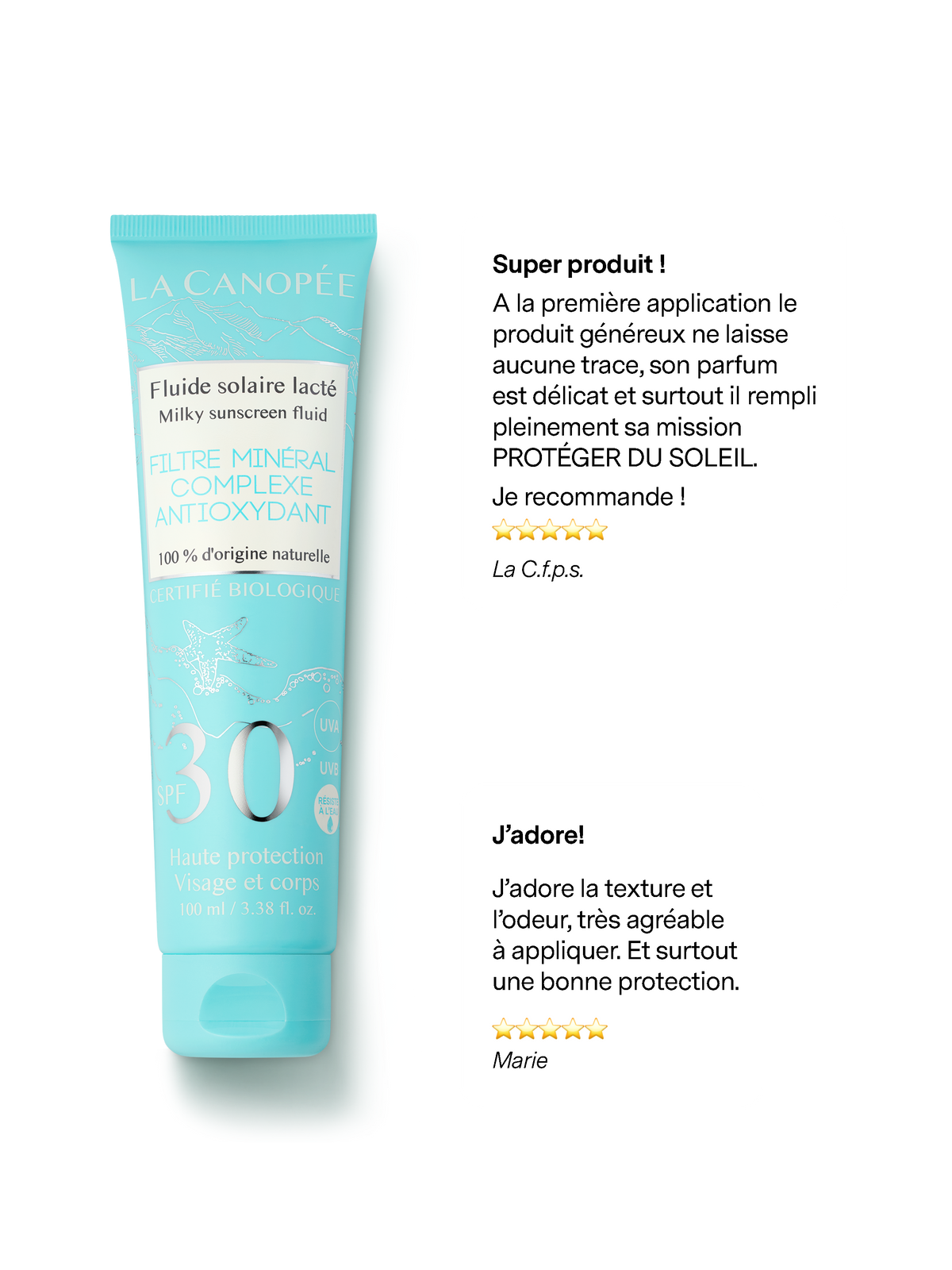 Fluide solaire lacté SPF30